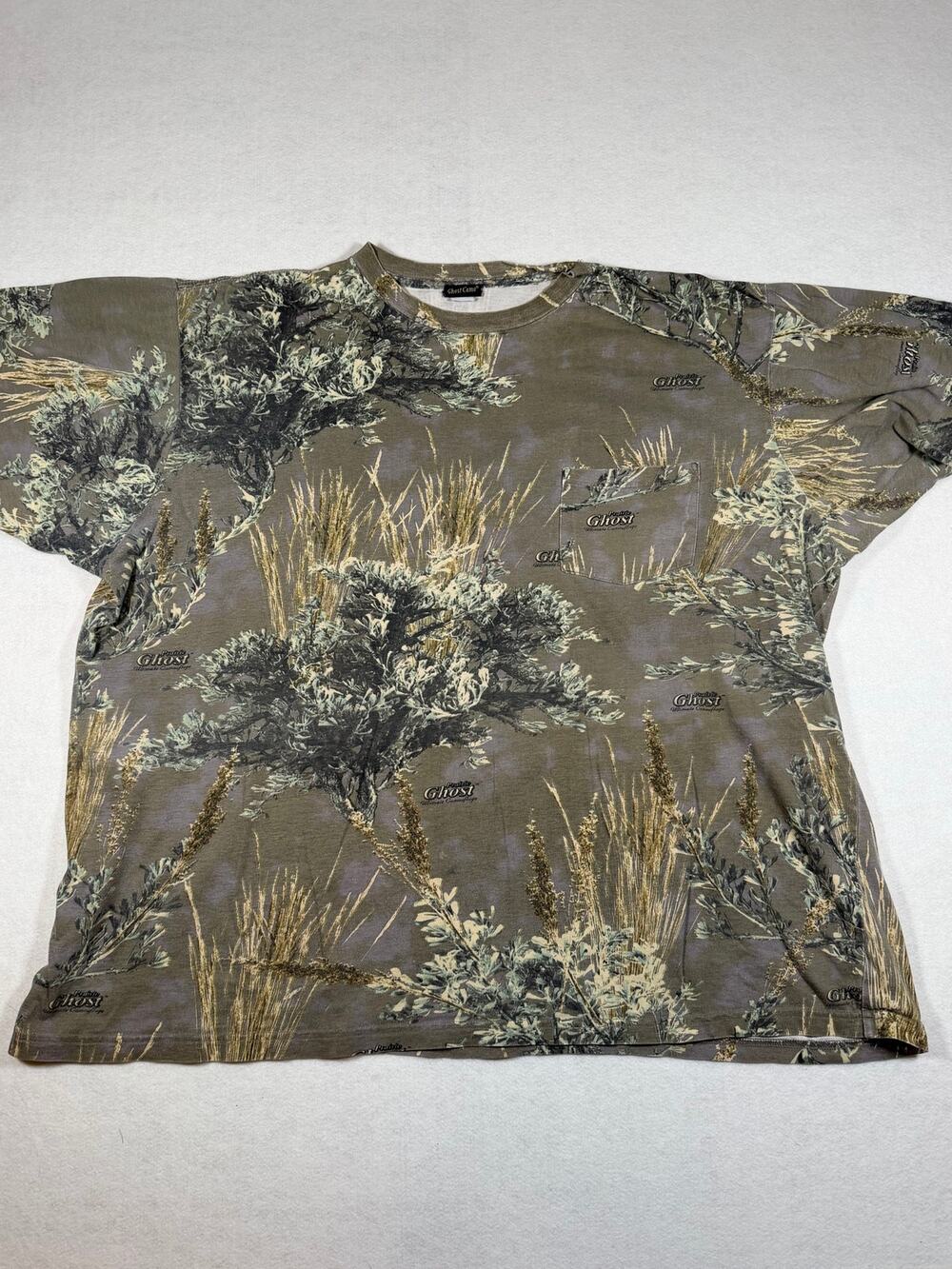 Vintage Prairie Ghost Ultimate Camouflage Hunting Shirt Men’s 2XL Camo Pocket